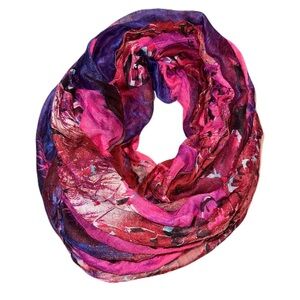 Dark purple & pink infinity scarf